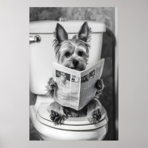Periódico de Yorkie, Arte divertido para baño