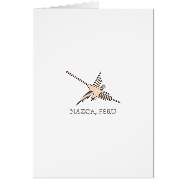 Periódico Geoglyph de Nazca Hummingbird (Frente)