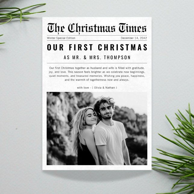 Periódico Nuestra Primera Navidad Casada Recién Re (Subido por el creador)