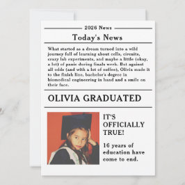 Periódico Personalizado de Graduación Edición de E