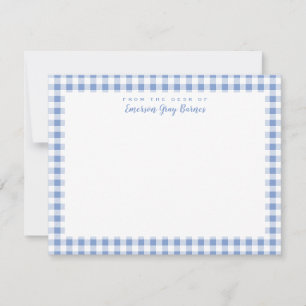 Periwinkle Blue Gingham Tarjeta de Estacionamiento