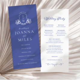 Periwinkle Elegant Calligraphy Monograma Escudo