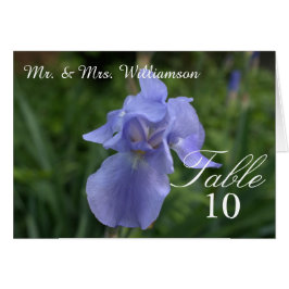 Periwinkle Iris Boda Cartas de carpas