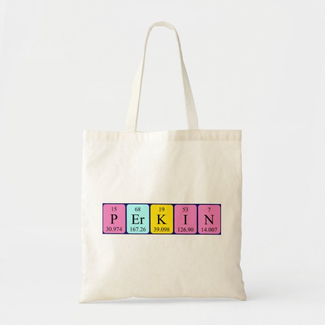 Perkin nombre de la tabla periódica de la bolsa (Frente)