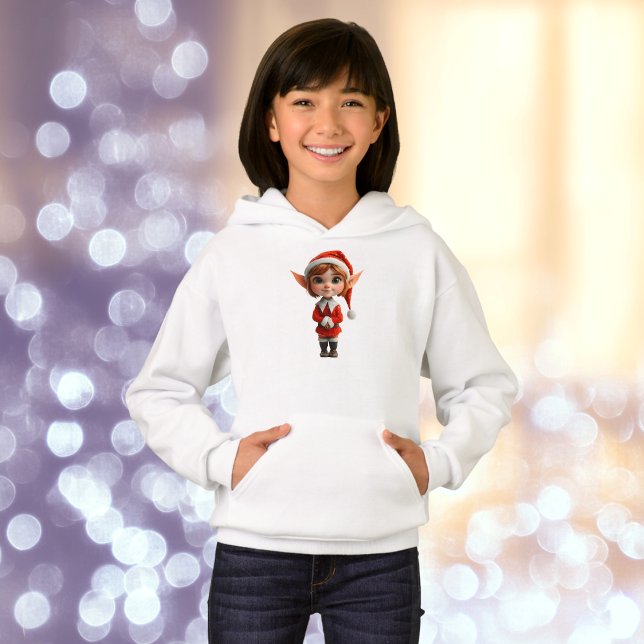 Perky Chica Navidades Elf Chica Hoodie (Subido por el creador)