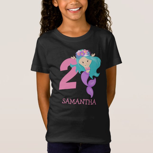 Perla - Camiseta de cumpleaños de la sirena de las (Anverso)