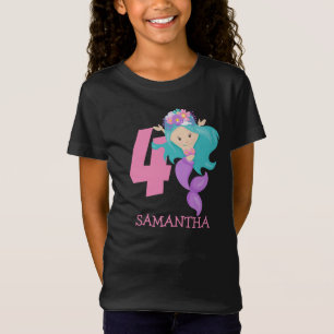 Perla - Camiseta de cumpleaños de la sirena en el