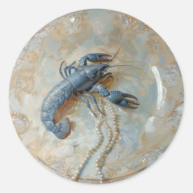 Perla - Pegatinas redondos para el arte de la esta (Anverso)