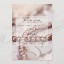 Perlas de la invitación de la boda