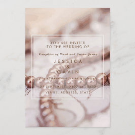 Perlas de la invitación de la boda
