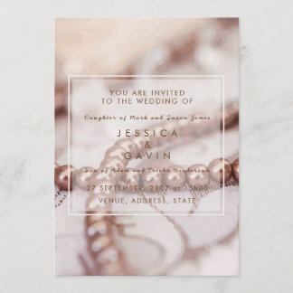 Perlas de la invitación de la boda