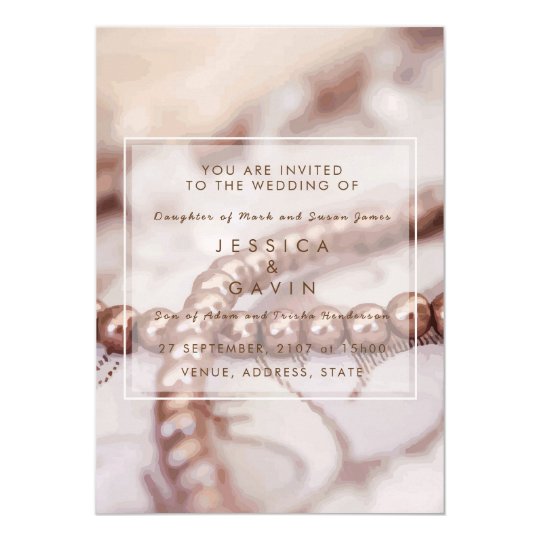 Perlas de la invitación del boda