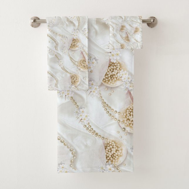 Perlas de seda de marfil blanco y de marfil de cam (In situ)