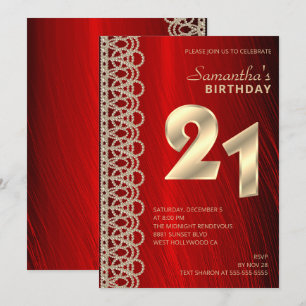 Perlas elegantes e invitación al cumpleaños del sa