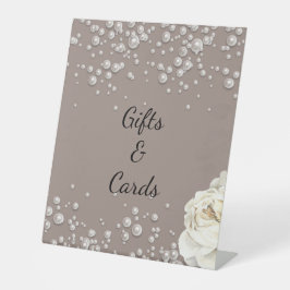 Perlas florales bienvenidas señal de ducha de novi