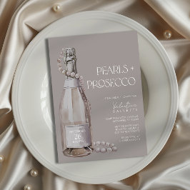 Perlas + Invitación a la ducha de novia Prosecco