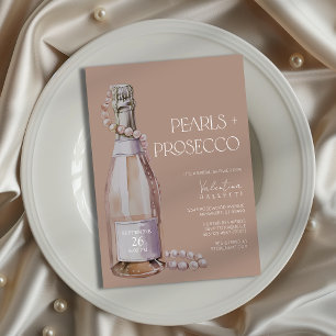Perlas + Invitación a la ducha de novia Prosecco