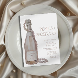 Perlas + Invitación a la ducha de novia Prosecco