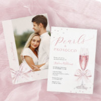 Perlas y Prosecco Invitación a la ducha de novias