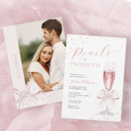 Perlas y Prosecco Invitación a la ducha de novias