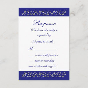 Perlas y Sapphire Blue RSVP
