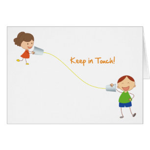Permanece en contacto la tarjeta (los niños)