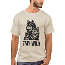 PERMANECE SALVAJE – Camiseta Inspiradora de Animal