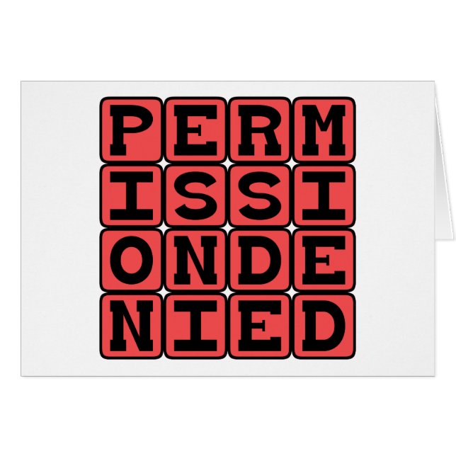 Permiso denegado, sin acceso (Anverso (Horizontal))