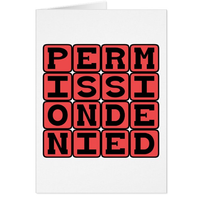 Permiso denegado, sin acceso (Frente)