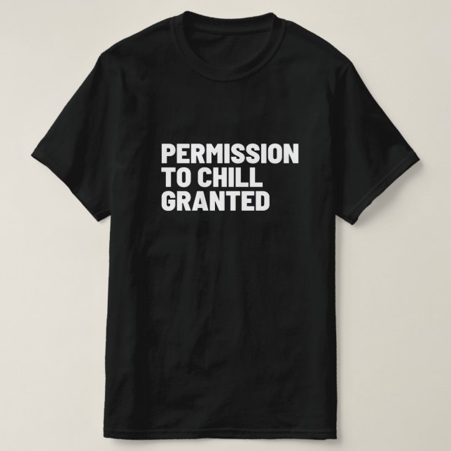 Permiso otorgado a los hombres camiseta (Diseño del anverso)
