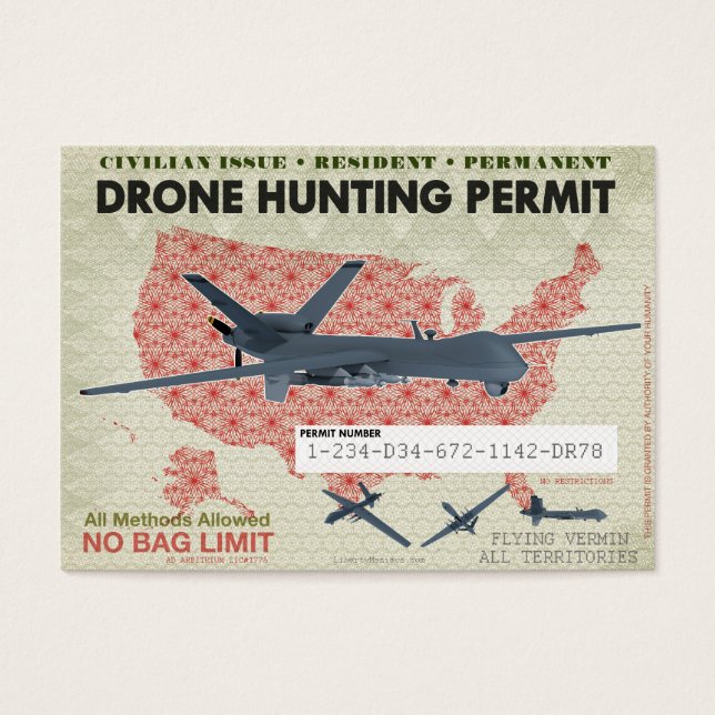 Permisos de caza de drones (Frente)