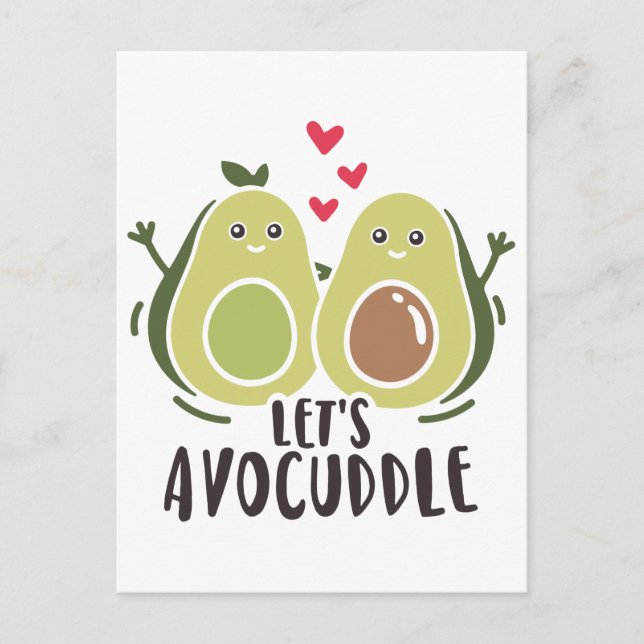 Permite al Diseñador de postales Avocuddle (Anverso)