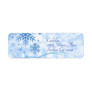 Permitir etiqueta de dirección azul de nieve