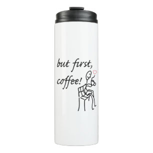 Pero botella terma del primer café