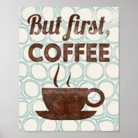 Pero el primer Poster de café de arte de la cocina