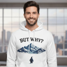 Pero ¿Por Qué? Sudadera con Capucha de Pingüino -