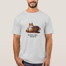 Pero Primer Café Y Mi Camiseta De Tendencia De Gat