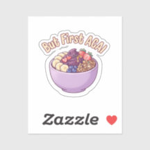 Pero Primero Açaí Cute Kawaii Pegatina de Vinilo 