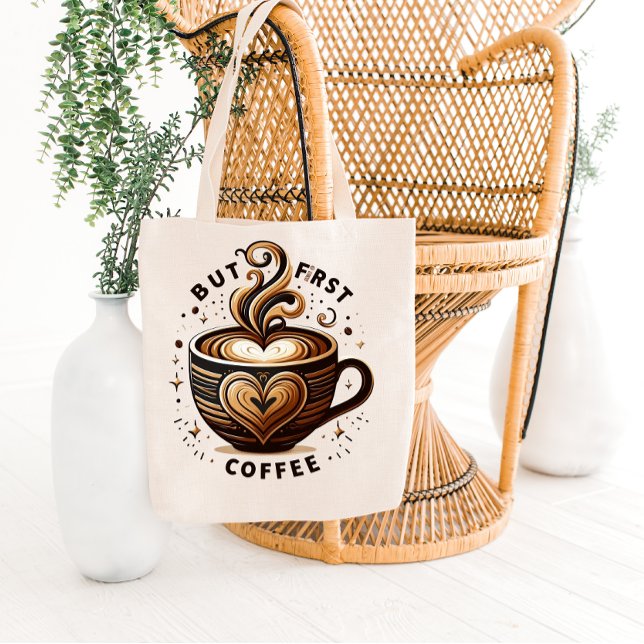 Pero Primero Café – Bolsa Tote Swirl & Sparkle (Subido por el creador)