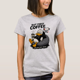 PERO PRIMERO CAFÉ Camiseta de Frases de Café
