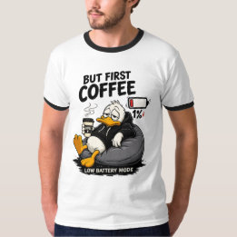 PERO PRIMERO CAFÉ Camiseta divertida de café con c