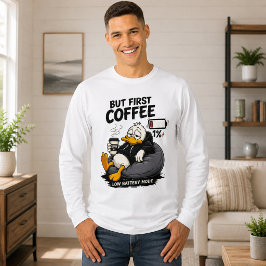 PERO PRIMERO CAFÉ Camiseta Divertida de Café Regal