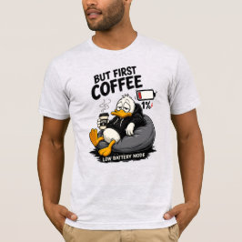 PERO PRIMERO CAFÉ Camiseta Divertida para Amantes 