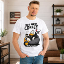 PERO PRIMERO CAFÉ Camiseta Gráfica de Modo de Bate