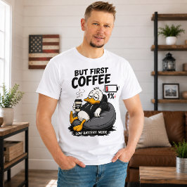 PERO PRIMERO CAFÉ Camiseta Gráfica de Modo de Bate