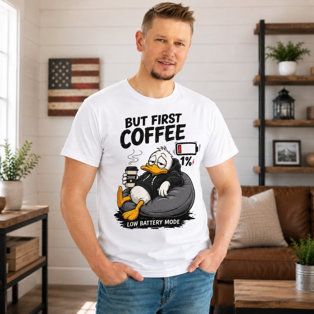 PERO PRIMERO CAFÉ Camiseta Gráfica de Modo de Bate (Subido por el creador)