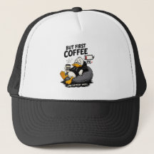 PERO PRIMERO CAFÉ Gorra de Camionero con Humor de