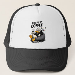 PERO PRIMERO CAFÉ Gorra de Camionero con Humor de
