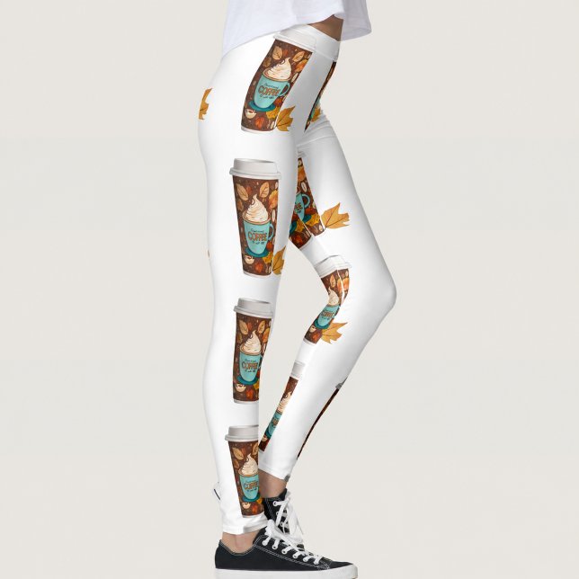 Pero Primero Café Leggings Estampado De Taza De Ca (Subido por el creador)