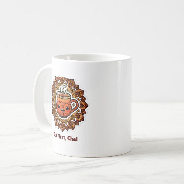Pero Primero Chai - Taza De Café Kawaii Kulhad (Anverso izquierdo)